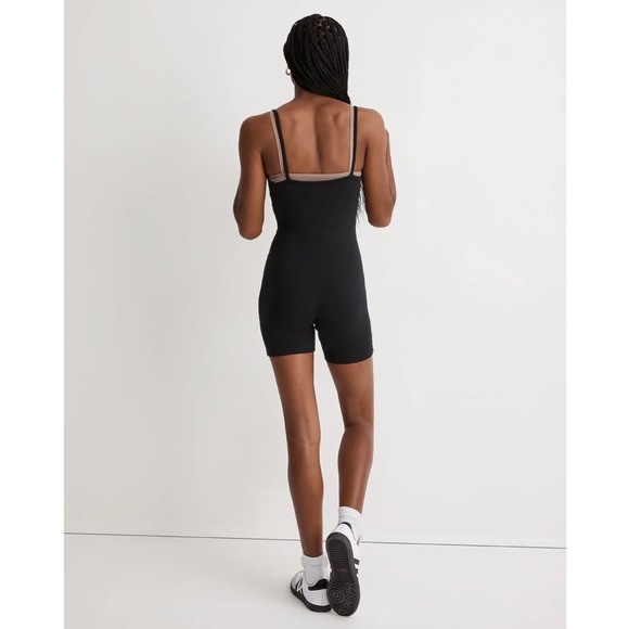 NWT Madewell Knit Biker Unitard in True Black Size‎ Small - Picture 2 of 10